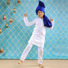 White Kurta & Pyjama Set For Son