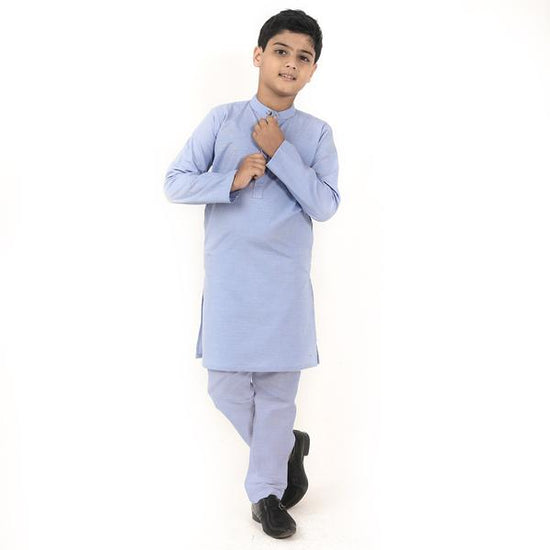 Powder Blue, Matching Kurta For Son
