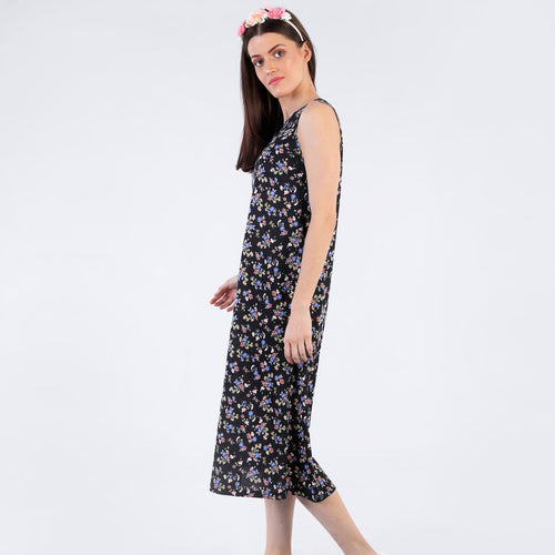 Flower Angels Printed Midi Dress For Women