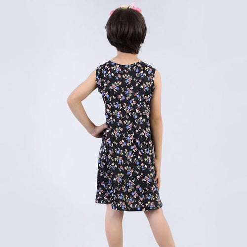 Flower Angels Printed Midi Dress For Girl