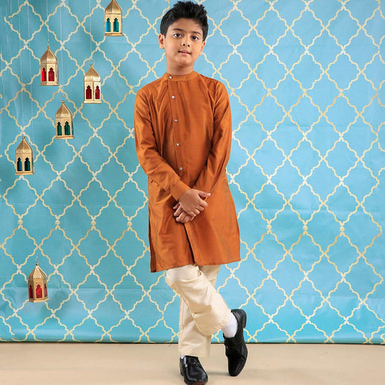 Copper Kurta & Pyjama Set For For Son