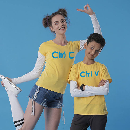 Ctrl V+ Ctrl C, Mom And Son Matching Tees