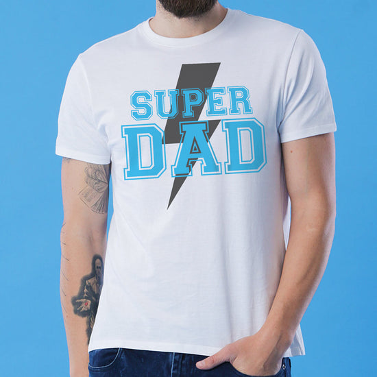 Super Dad, Daughter and Son White Tee
