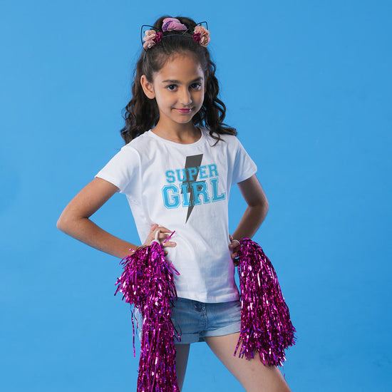 Super Dad, Daughter and Son White Tee For Daughter