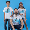 Super Dad, Daughter and Son White Tee