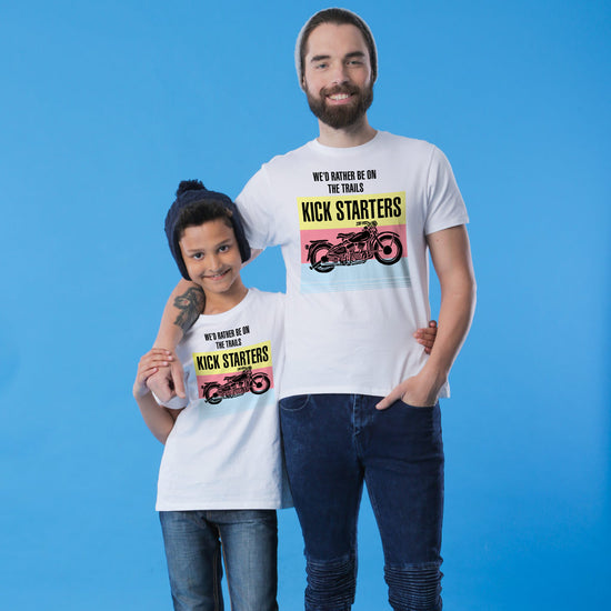 We'd rather be on the trails dad & son tee