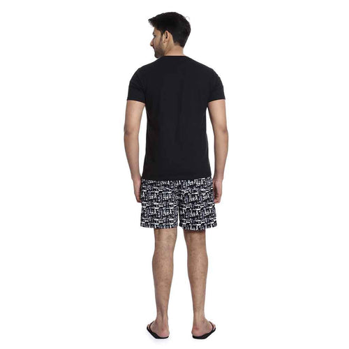 Black printed boxers Only