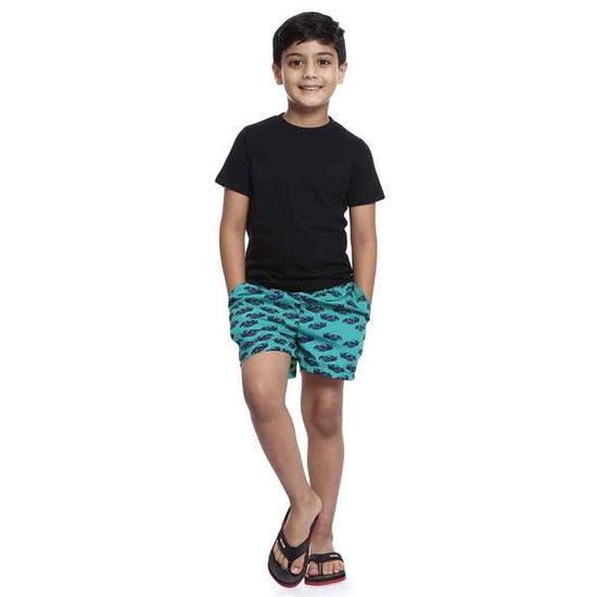 Teal green car Print boxers Only