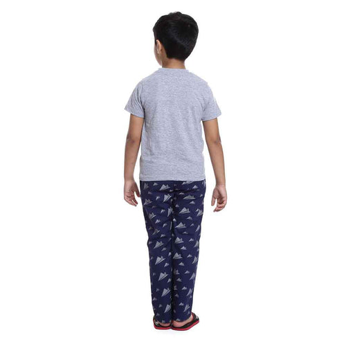 Cotton rich navy blue aircraft Print Pyjamas Only