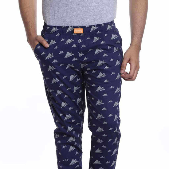 Cotton rich navy blue aircraft Print Pyjamas Only