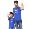 Royal Blue Iron Man Senior Junior Father-Son Tees