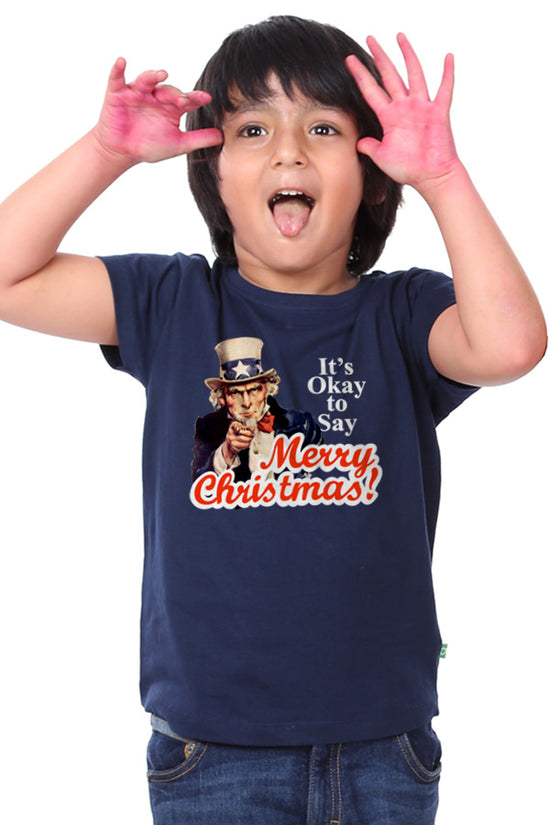 It's Okay to Say Merry Christmas Tees For Son