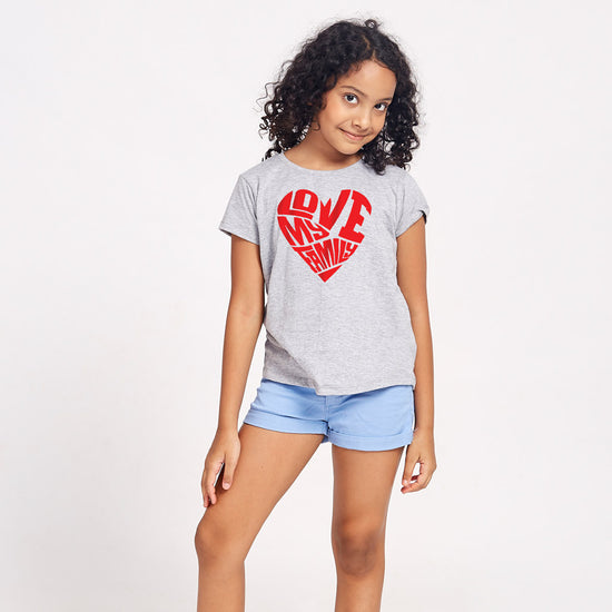 Love My Family Matching Tees For Girl