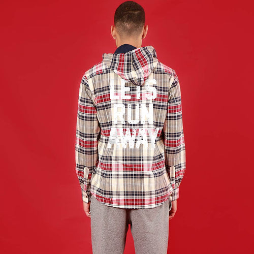 Lets Run Away (Woven Pattern), Matching Hoodie For Men And Crop Hoodie For Women