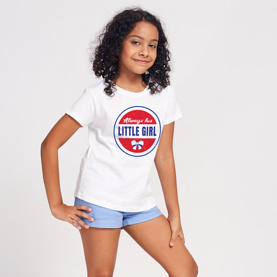 Her Hero/Little Girl, Matching Dad And Daughter Tees For Daughter