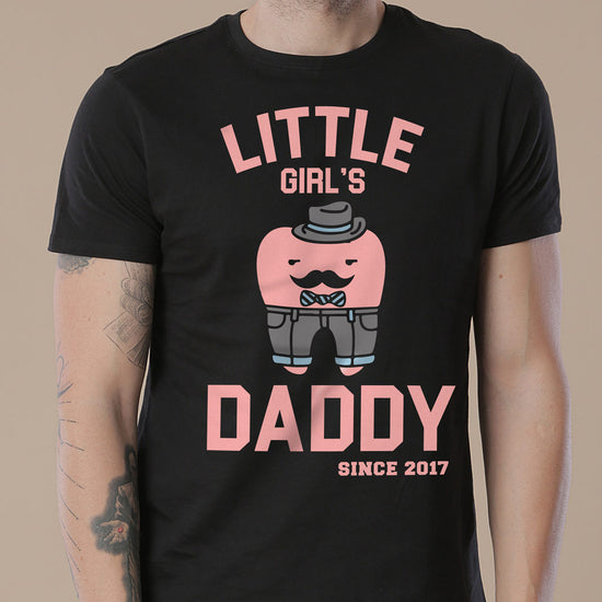 Little Girl's Daddy, Personalized Tee For Dad