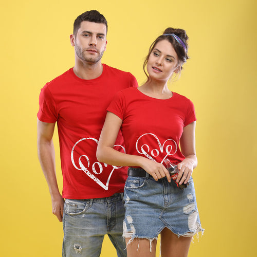 Love Typography Couple Tees