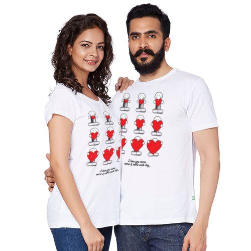 Love You More & More Each Day Couple Tees