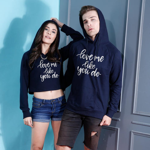 Love Me Like You Do, Matching Hoodie For Men And Crop Hoodie For Women