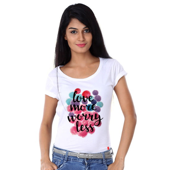Love More Worry Less Family Tees for mother