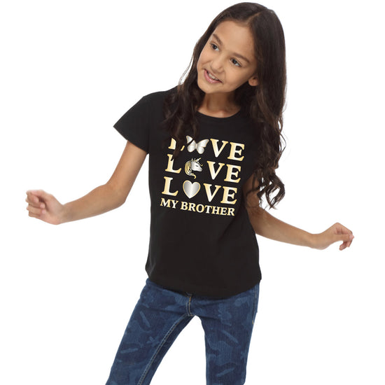Love Love Love, Matching Sibling Tees For Girl