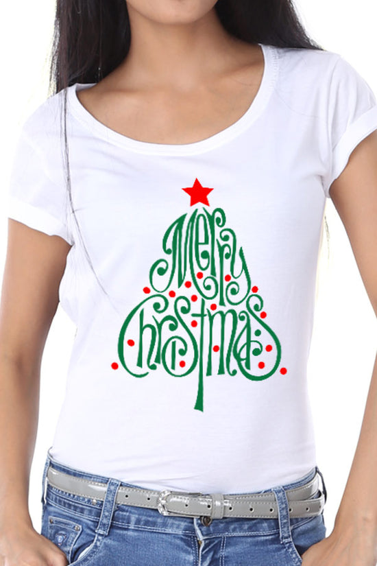 Merry Christmas Tree , Mom And Daughter Tees