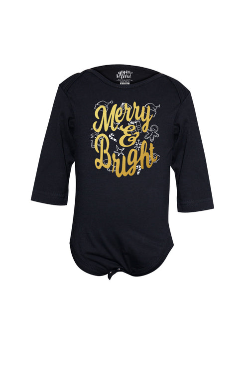 Merry And Bright Dad And Baby Tees