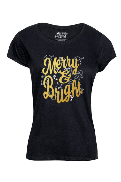 Merry And Bright Family Tees For Women