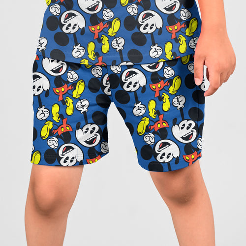 Blue printed Disney Mickey Mouse Boy’s Shorts