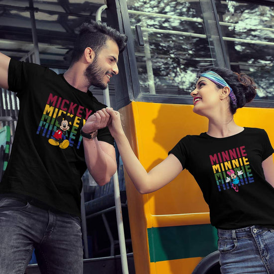 Multi Mickey/Minnie, Matching Disney Couple Tees