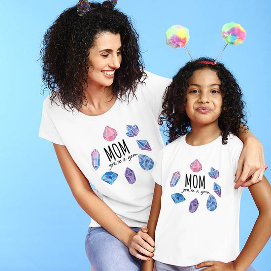 Mom You're A Gem Mom Daughter Tees