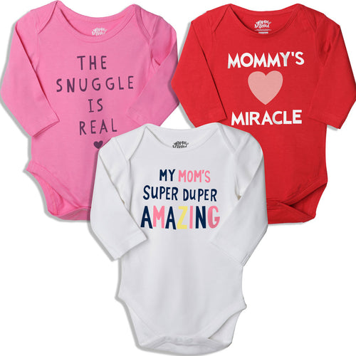 Mommys Baby, Set Of 3 Assorted Bodysuits For The Baby
