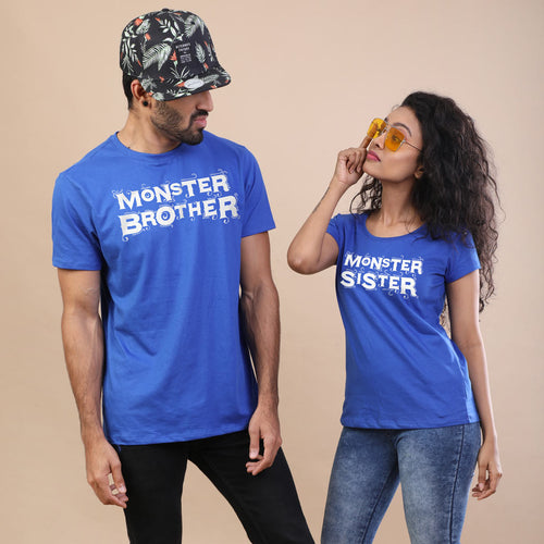 Monster Brother And Sister Adult Siblings Tees