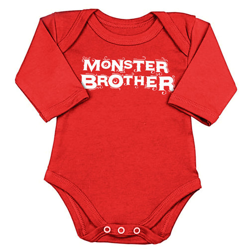Monsters, Matching Bodysuit And Tee For Brother