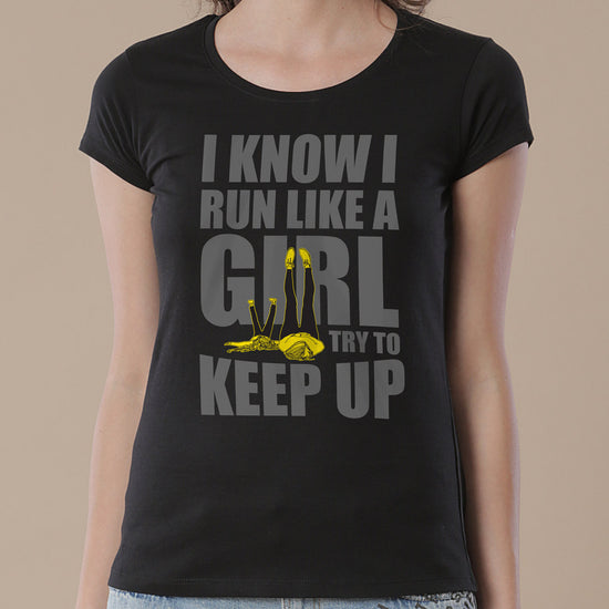 Mother-Daughter I Know I Run Like A Girl Tees