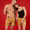 Mr. & Mrs. Right Perfectly Matching Mustard Couple Boxers