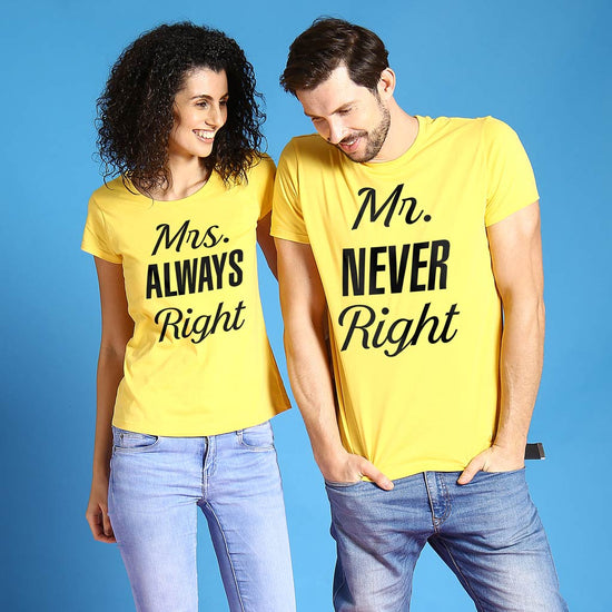 Mrs Always Right Couple Tees