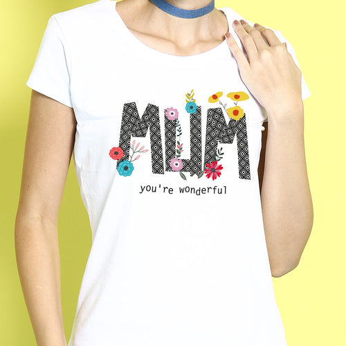 Mum You're Wonderful Mothers Day Tee