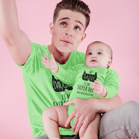 My Daughter Is My Super Hero Dad-Baby Bodysuit and Tees