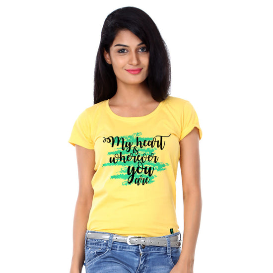My heart Is Where  You Couple Tees For Women