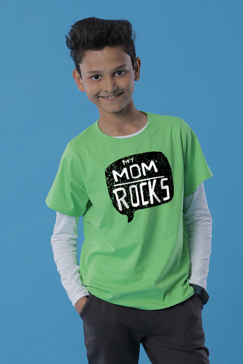 My Mom Rocks Tees for son