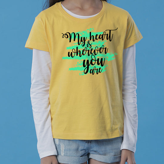 My heart Is Where You Mom & Daughter Tees