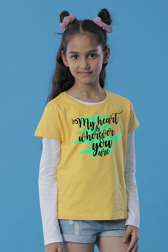 My heart Is Where You Mom & Daughter Tees For Daughter