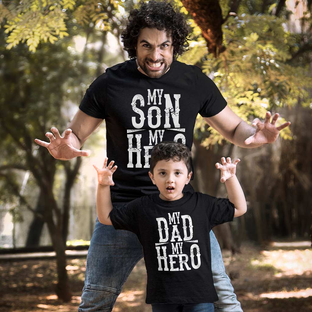 Black My Son/Dad My Hero Father-Son Tees - Main Image