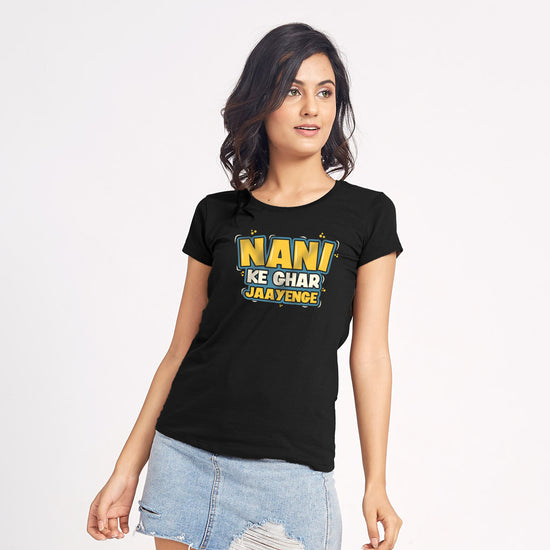 Nani Ke Ghar Jaayenge Family Tees for mother