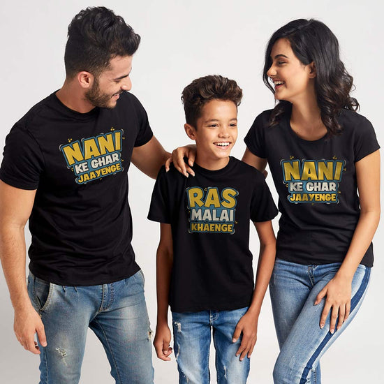Nani Ke Ghar Jaayenge Matching Tees For Family