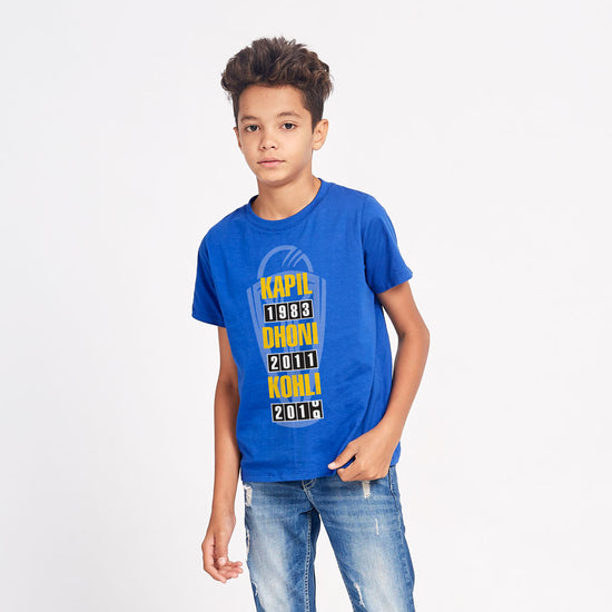 Kapil-Dhoni-Kholi, Matching Tees For Son