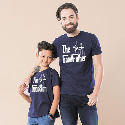 Navy The Good Father And Son Tshirt