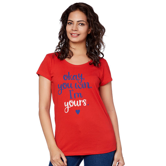 Okay You Win I Am Yours Couple Tees for women