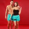 One Love, Matching Turquoise Couple Boxer